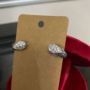 Vintage 925 Silver and Gold Textured Earrings